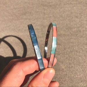 🍋 3/$25 stone bangles set of 2 ⭐️